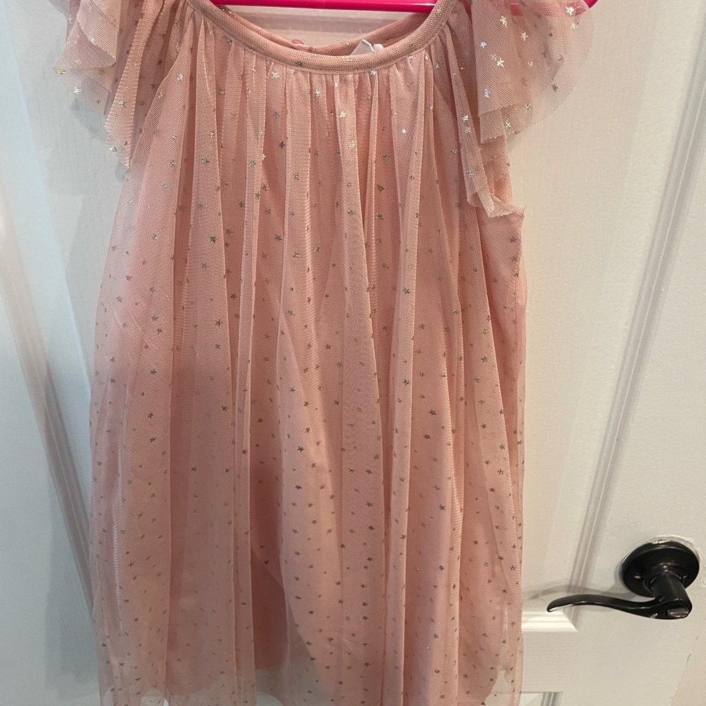 GAP Pink Tulle Dress with Silver Stars